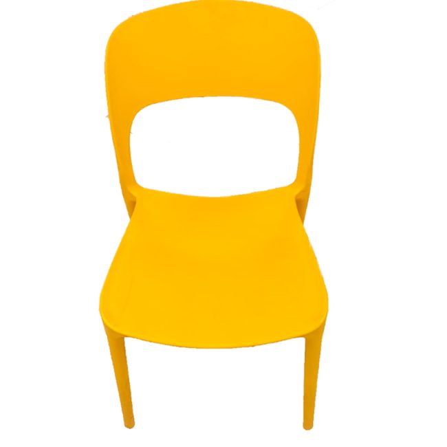 Silla Plástica Amarilla Curve