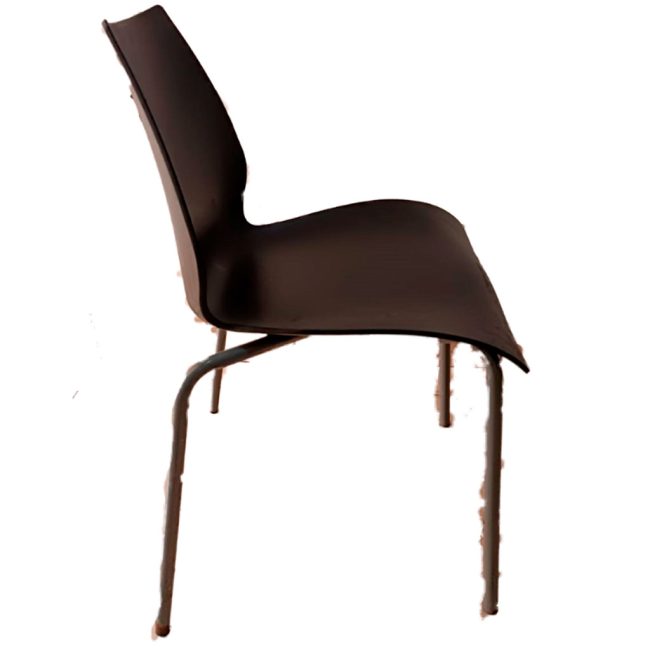 Silla Plastica Negro / Plomo - Image 2